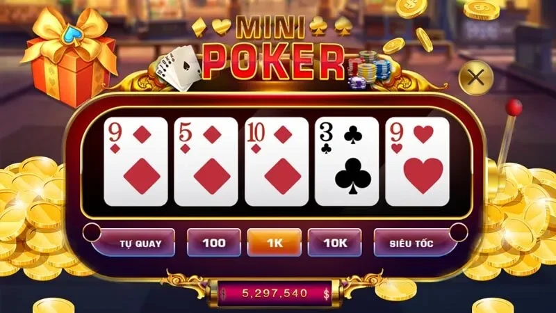 Cách quay mini Poker nổ hũ dễ dàng
